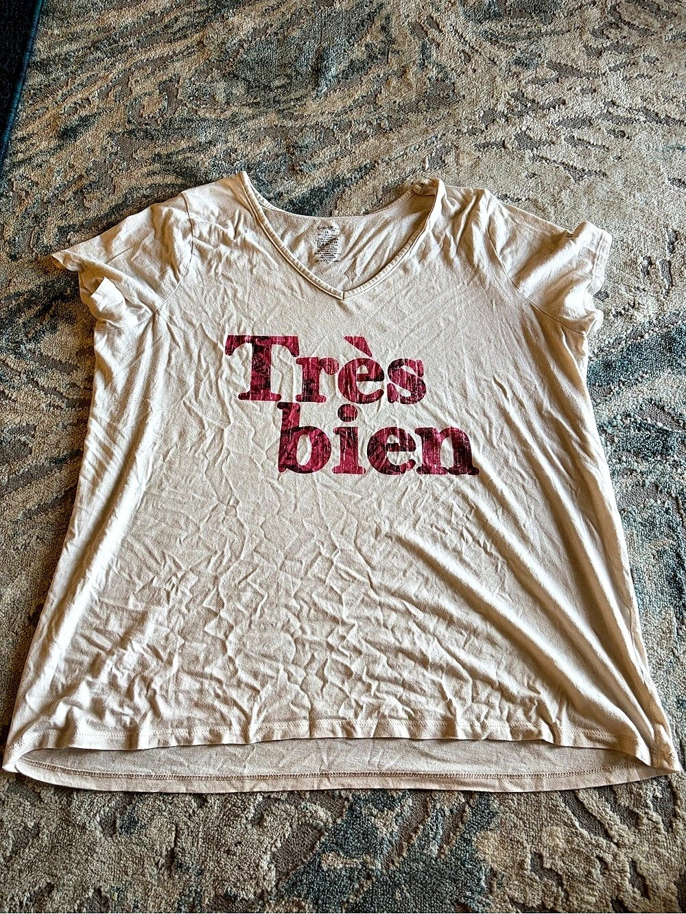 George Graphic Short Sleeve Top Pink Size 2X
